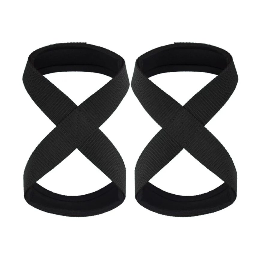 8-Shape Assist Band Wristband Pull-Up Cotton Grip Band Fitness Deadlift Single Double Bar Press Weightlifting Anti-Slip Strap